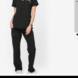 Figs Kade Cargo Black Scrub Pants XXS